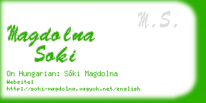 magdolna soki business card