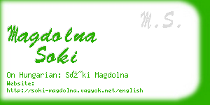 magdolna soki business card